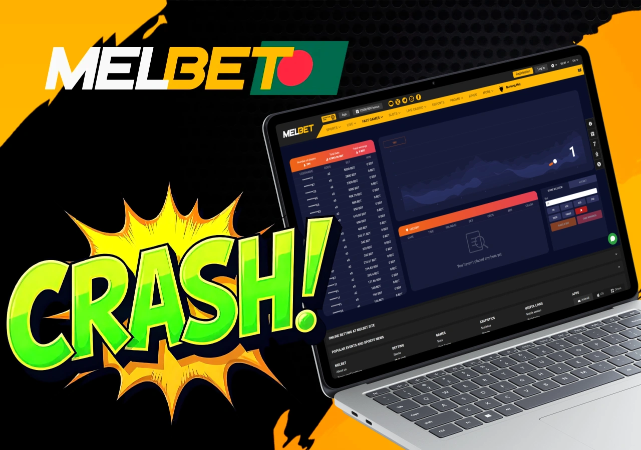 Overview of the Crash game available for Bangladeshi players at MelBet