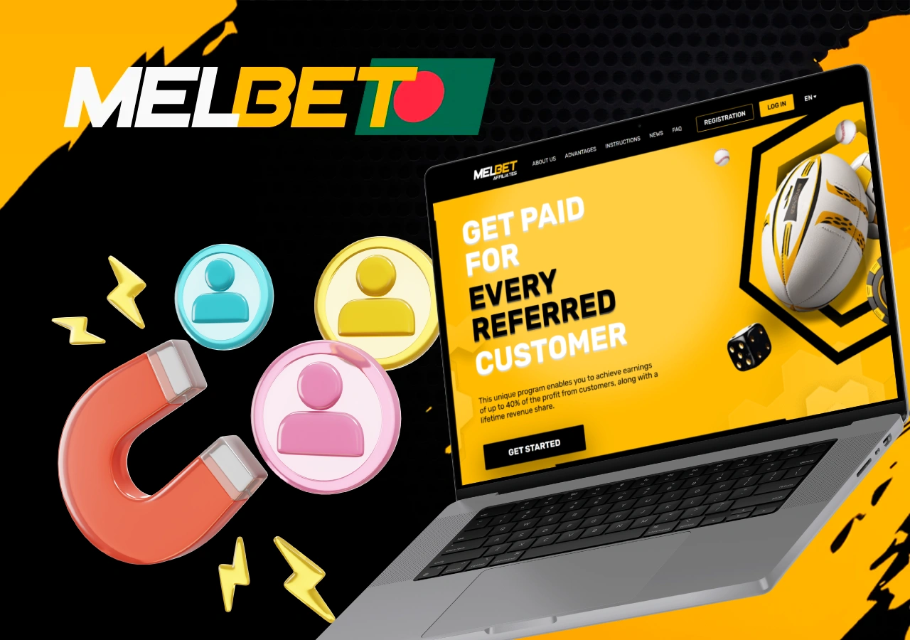 Partnership program offering commissions for promoting MelBet services
